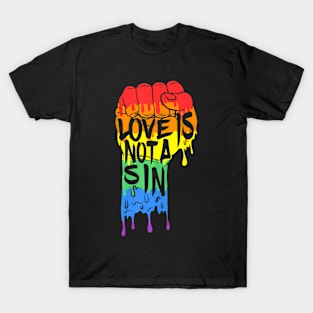 Love Is Not LGBT Gay Pride Flag T-Shirt